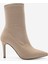 Kadın Sivri Burun Fermuarsız Streç Süet Topuklu Bot Pesina 3