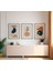 Ahşap Çerçeveli 3'lü Poster Tablo Seti | Modern Stil Minimal Duvar Dekoru 1