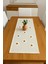 Papatya Desenli Punch Panç Nakışlı Keten Runner Masa Örtüsü 40 x 110 cm 1