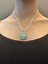 Çelik Turkuaz Göz Uçlu Boncuklu Kadın Kolye 21 cm 1