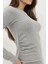 Kadın Yumuşak Dokulu Uzun Kollu Bluz Busem Collection Grey 2
