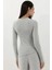 Kadın Yumuşak Dokulu Uzun Kollu Bluz Busem Collection Grey 3