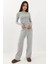 Kadın Yumuşak Dokulu Uzun Kollu Bluz Busem Collection Grey 4