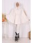 70060 Düğme Detaylı Panço Ekru 1