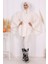 70060 Düğme Detaylı Panço Ekru 2