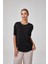 Kadın Siyah Kısa Kollu Yuvarlak Yaka Modal Basic Tişört C1T2N5O2 1