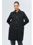 Gömlek Yaka Torba Cep Detaylı Büyük Beden Kaban Siyah 3132 5