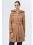 Çıkabilir Kapüşonlu Nervür Detaylı Kaban Kamel 3126 1