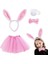 Pembe Tavşan Tacı Etek Papyon Kuyruk Kostüm Seti Çocuk Boy 6