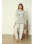 Fwn 3303 Peluş Welsoft Polar Kışlık Yumoş Yıldızlı Kadın Pijama Takımı 2