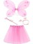 Toz Pembe Kelebek Kostümü ve Aksesuar Seti 4 Parça 1