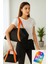 Harbor&co. Siyah Krinkıl Kumaş Askılı Spor Çanta & Mini Çanta Seti – Şık Seyahat Spor Omuz Çanta 1
