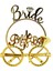 Bride Yazılı Taç ve Bride To Be Yazılı Gözlük Seti Altın Renk 2