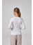 Kadın Beyaz Uzun Kollu Yuvarlak Yaka Modal Tişört C1T0N6O2 2