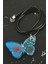 Ds-Derin Sultan Otu Kelebek Epoksi Kolye-Mavi 1