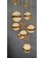 Şık Tarz Modern LED Avize Gold Ledli Salon Avizesi Kelebek Taşlı 7 Lı 1