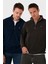 Slim Fit Anti-Pilling Tüylenme Yapmayan Bato Yaka Şardonlu 2'li Paket Polar Erkek Polar 5906001S2 1