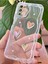 Samsung Galaxy A12/M12 Kılıf 3D Kalpli Inci Tasarımlı Desenli Kamera Korumalı Şeffaf Silikon Kapak 3