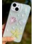 Apple iPhone 13 - 14 - 15 Kılıf Şeffaf Simli Deniz Yıldızı Vatoz Deniz Kabuğu Desenli Silikon Kapak 2