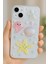Apple iPhone 13 - 14 - 15 Kılıf Şeffaf Simli Deniz Yıldızı Vatoz Deniz Kabuğu Desenli Silikon Kapak 3