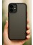 Apple iPhone 11 Kılıf Kamera Korumalı Mat Renkli Buzlu Hux Silikon Siyah 2