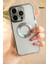 Apple iPhone 11 Pro Max Kılıf Logo Gösteren Parlak Kenarlı Kamera Lens Korumalı Şeffaf Omega Silikon Kapak 4