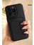 iPhone 11 Pro Kılıf Kamera Korumalı Kartlıklı Cüzdanlı Kırmızı Tuşlu Siyah Silikon Kapak 1