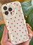 Apple iPhone 15 Pro Max Kılıf Kamera Korumalı Dalga Kenarlı Kırmızı Kalp Desenli Silikon Kapak 5