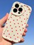 Apple iPhone 16 Pro Kılıf Kamera Korumalı Dalga Kenarlı Kırmızı Kalp Desenli Silikon Kapak 6