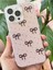 Apple iPhone 12 Pro Max Uyumlu Kılıf Simli Siyah Fiyonk Desenli Renkli Parlak Darbe Emici Kapak 4
