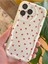iPhone 11 Pro Max Kılıf Kamera Korumalı Dalga Kenarlı Kırmızı Kalp Desenli Silikon Kapak 5