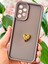 Samsung Galaxy A23 Kılıf 3D Kalp Tasarımlı Kahverengi Desenli Yumuşak Kamera Korumalı Silikon Kapak 2