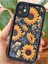 Apple iPhone 11 Kılıf Yumuşak Dokulu Ayçiçeği Desenli Yumuşak Kamera Korumalı Silikon Kapak 2