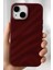 Apple iPhone 13 - 14 - 15 Kılıf Parlak Kabartmalı Dalga Tasarımlı Desenli Mürdüm Darbe Emici Silikon Kapak 2