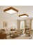 Dekoratif Ahşap LED Tavan Lambası Enerji Tasarruflu tavan Paneli 6500k beyaz ışık 60*60 cm 8