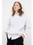 Karmelanj Bisiklet Yaka Oversize Kadın Sweatshirt 9152M 11
