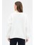 Ekru Bisiklet Yaka Oversize Kadın Sweatshirt 9152M 16