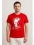 Atatürk Baskılı Kırmızı T-Shirt | Pamuk | Bisiklet Yaka 2