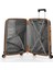 3lü Set Kırılmaz Silikon Valiz Bavul V305 Acı Kahve/şampanya 3