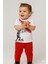 Atatürk Kocatepe ve Türk Bayrak Baskılı Bebek T-Shirt | Pamuk | Unisex |beyaz 4