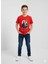 Atatürk Portre Baskılı Çocuk Kırmızı T-Shirt | Unisex | Pamuk 1