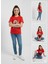Atatürk Portre Baskılı Çocuk Kırmızı T-Shirt | Unisex | Pamuk 3