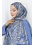 Etnik Desen Janjan Şal 70305-07 Indigo Vizon 2
