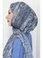 Etnik Desen Janjan Şal 70305-07 Indigo Vizon 3