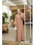 Açık Bej Tesettür Balon Kollu Oversize Elbise Standart Beden ( 36 - 42 ) Uyumludur 1692 4