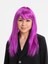 Fuşya Renk Düz Kesim Uzun Parti Peruğu Takma Saç 1