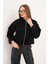 Oversize Kaşe Siyah Mont BGD0728 1