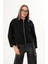 Oversize Kaşe Siyah Mont BGD0728 3