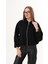 Oversize Kaşe Siyah Mont BGD0728 5