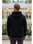 Juan Kapüşonlu Erkek Sweatshirt Siyah 3